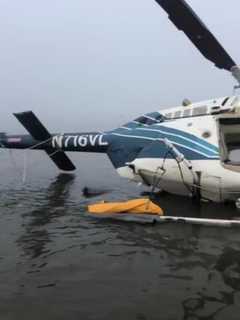 Helicopter Pilot Makes Emergency Landing Off Long Island Coast