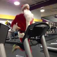 <p>Lang trains as Santa.</p>