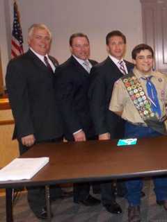 Wood-Ridge Scout Collecting Donations For Troops