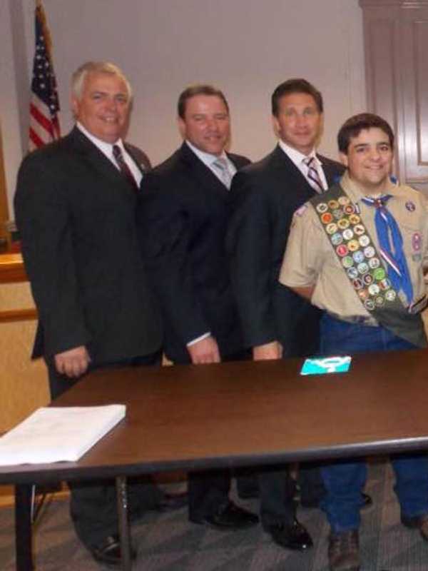 Wood-Ridge Scout Collecting Donations For Troops