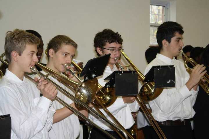 Peekskill High School Band Performs At Veterans Day Ceremony