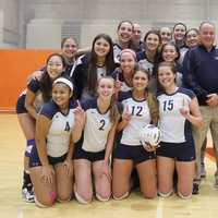 <p>Northern Valley Old Tappan Girls volleyball take pride in undefeated season.</p>