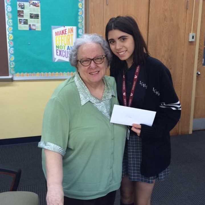 Lodi Immaculate Conception High School senior Alexa Balint, at right, with Sister Alexander.