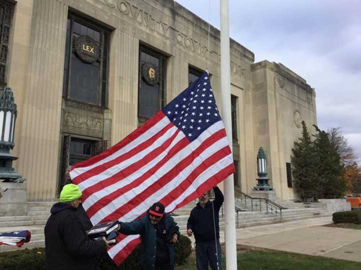 A new flag is flying over the Rockland County Courthouse thanks to a donation from New City resident Juliette Ward.