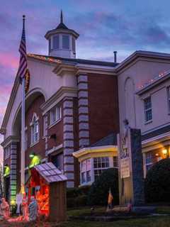 Sunset Provides Perfect Backdrop For New City FD's Nativity Scene
