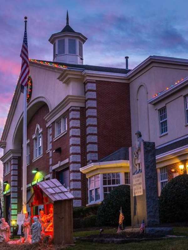 Sunset Provides Perfect Backdrop For New City FD's Nativity Scene