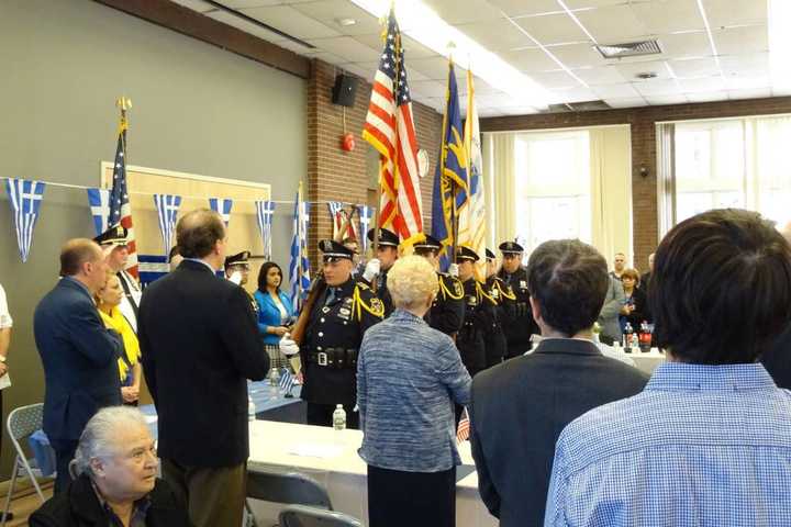 PHOTOS: Fort Lee Greek Flag Raising Ceremony