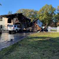 <p>A home received extensive damage from a fire.</p>