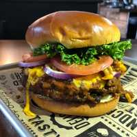 <p>Cow Patty&#x27;s burgers are made from 100 percent certified local Angus beef.</p>