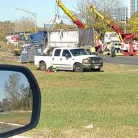 <p>Westbound Route 46 traffic stretched for miles as heavy-duty wreckers righted the rig on the ramp to Route 80 and the NJ Turnpike in Ridgefield Park.</p>