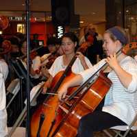 <p>Eastchester High School students performed a holiday concert in the MetLife building on Dec. 17. </p>