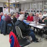 <p>A crowd gathered recently at the Saddle Brook Senior Center for a tricentennial committee meeting.</p>