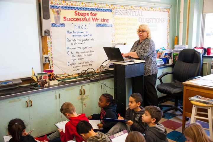 Christine Hopkins has been named one of Bergenfield&#x27;s teachers of the year.