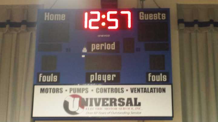 Wallington High School had two new electronic scoreboards installed in its gym.