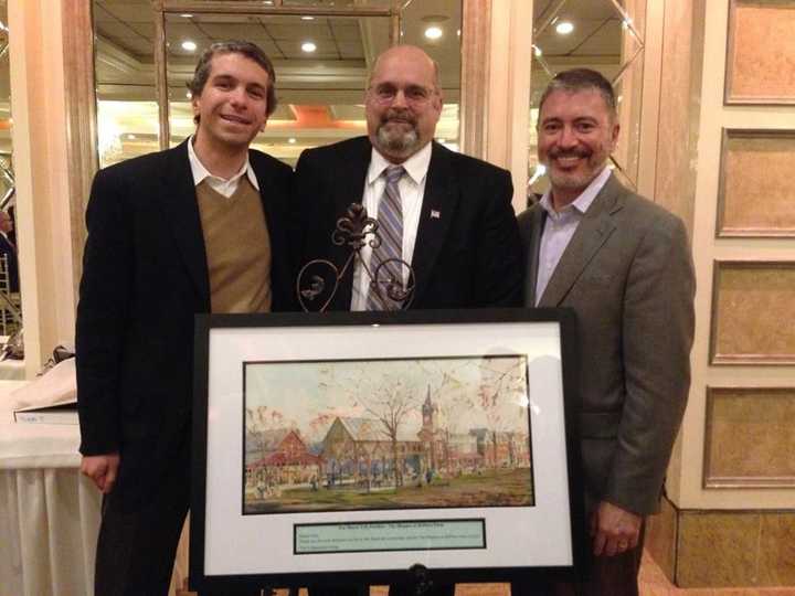 From left: Senior Managing Director of S. Hekemian Group Peter Hekemian, Former Montvale Mayor Roger Fyfe and VP and General Counsel of S. Hekemian Group Douglas Cohen.