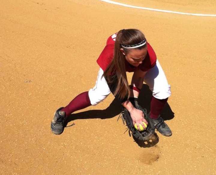 Danielle Regina of Pompton Lakes fields a ground-ball.