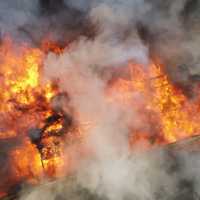 <p>A large fire at an industrial complex destroyed several buildings including an Amazon warehouse.</p>