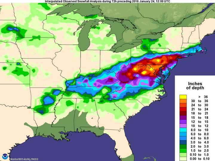 The Nor&#x27;easter that affected much of the east coast dropped 42 inches of snow on Glengary, West Virginia.