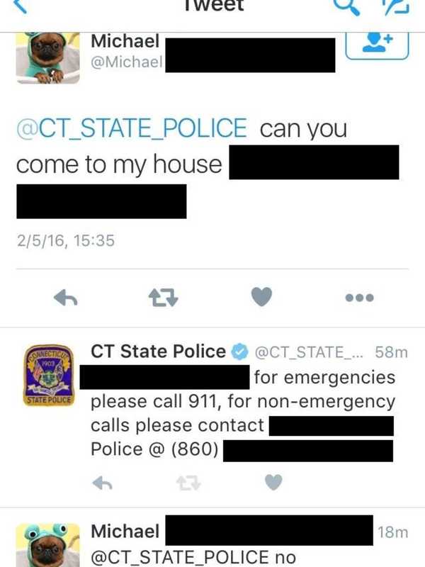 Connecticut State Police Warn Of Dangers Of Fake Emergency Tweets