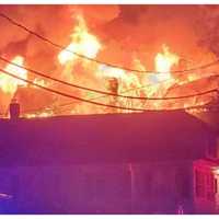 <p>Flames quickly engulfed the Emerson home.</p>