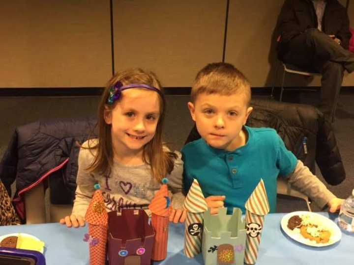 Children participate in crafts at the library.