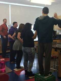 Westwood Physics Students Experiment With Van de Graaf Generator
