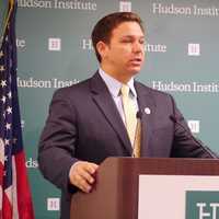 <p>Florida Gov. Ron DeSantis is outpolling former President Donald Trump in a hypothetical presidential matchup, according to a Suffolk University/USA Today poll.</p>