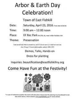 Arbor & Earth Day Celebration in East Fishkill Calls For Preservation