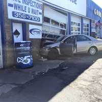 <p>A driver on Route 59 lost control of his car and drove into the Goodyear Tire Store.</p>