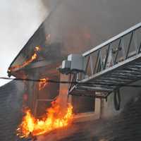 <p>The top two stories of the house were severely damaged.</p>