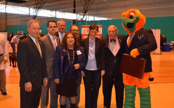 Sen. David Carlucci along with Rockland County Executive Ed Day and others kicked off the annual Rockland Community College job fair last week in Suffern.