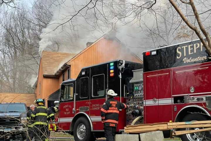 Large House Fire In Fairfield County Has Closed Roadway