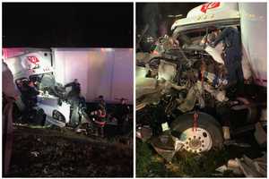 Tractor-Trailer Driver Injured After Hitting Another Truck In Westchester