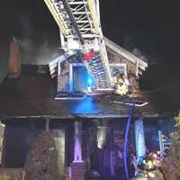 <p>Flames quickly consumed the West Milford house.</p>