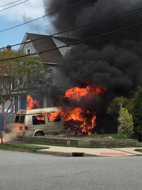 Two Vans Destroyed, House Damaged In Hackensack Fire