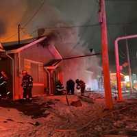 <p>Two vacant homes were heavily damaged during a fire.</p>