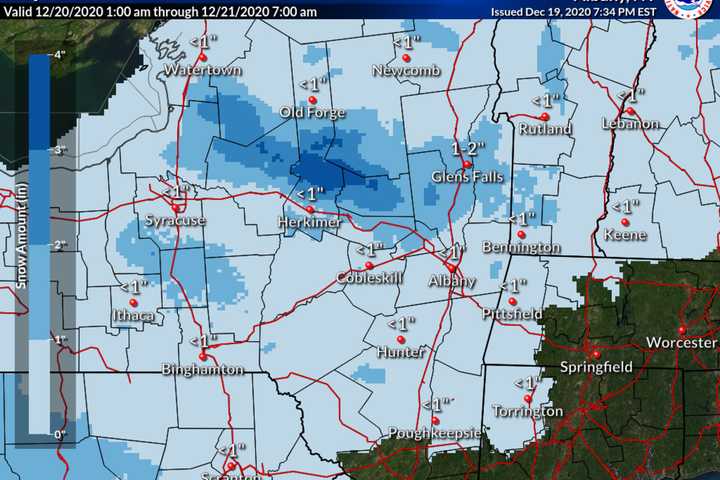 Scattered Snow Showers Possible With Chance For Some Accumulation In These Parts Of Region