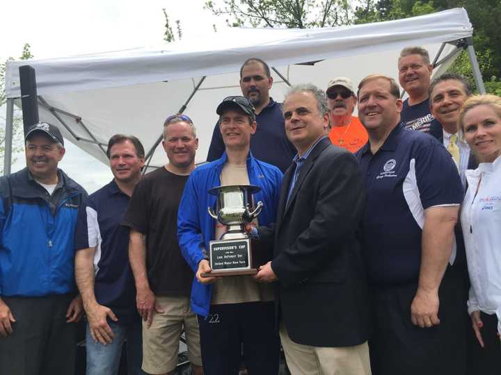 Bill Madden, Thom Kleiner, Andy Stewart, George Hoehmann, Douglas Jobson, Lon Hofstein, John J. Noto and Hackensack Riverkeeper, Inc. at Lake DeForest Day.