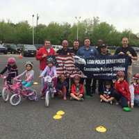 <p>Organizers included Sgt Anthony Mobilio (far right) and Police Chief Vincent Quatrone (far left).</p>