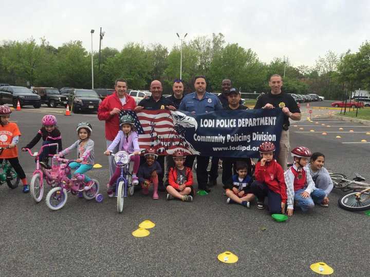 Organizers included Sgt Anthony Mobilio (far right) and Police Chief Vincent Quatrone (far left).