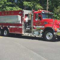 <p>A firetruck shines in Saturday&#x27;s Memorial Day parade in Redding.</p>