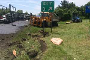 Crews Escape Injury In Near Miss On I-684