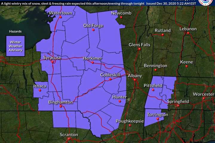 Parts Of Region Will See Snowfall Overnight Before Arrival Of New Year's Storm