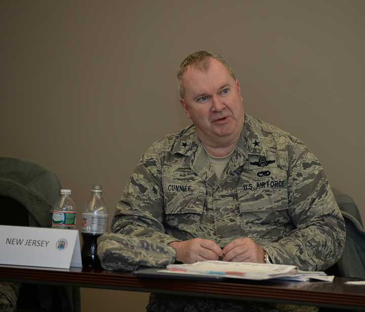 Air Force Brig. Gen. Michael Cunniff passed his required physical fitness test this that was ordered by Gov. Chris Chrisite.