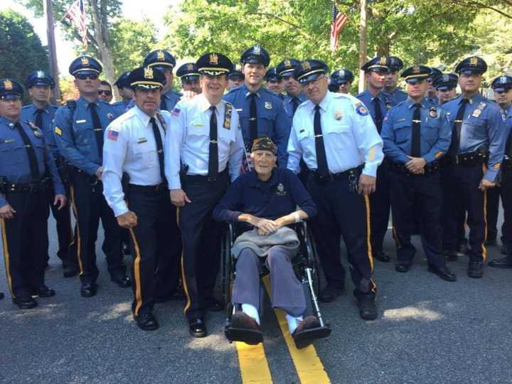 The late Paramus Police Capt. Emil Setmayer at this year&#x27;s Fourth of July parade.