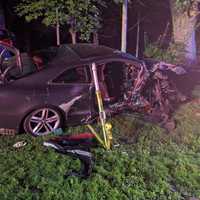 <p>Greenwich firefighters responded to a one-car crash on Bedford Road early Monday morning.</p>