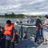 <p>The New Rochelle Police Department Harbor Unit gave boat tours during National Night Out.</p>