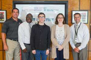 Bergenfield Graphic Design Student Brands Logo For Library