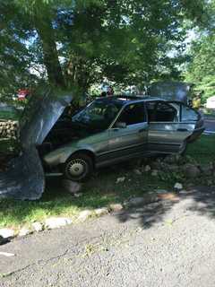 Driver Injured In 1-Car Crash On Weston's Georgetown Road