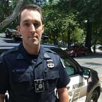 <p>Rutherford Police Officer Matt Van Dyk</p>